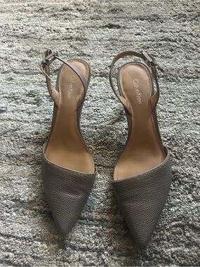 calvin klein women's fairy dress sandals Calvin Klein Women's Fairy Dress Sandals, Silver, 7.5M